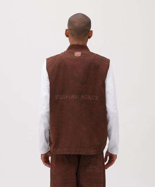 AVIREX（アヴィレックス） ベスト ジレ LEATHER PATCH DUCK VEST