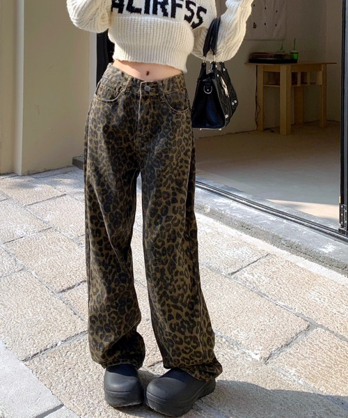 「SHEENA」 デニムパンツ S ブラウン レディース_画像9