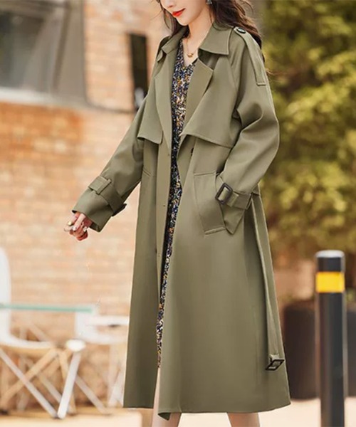 ＆soiree（アンドソワレ） トレンチコート コート ビックカラーダブル