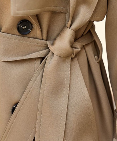 ＆soiree（アンドソワレ） トレンチコート コート ビックカラーダブル