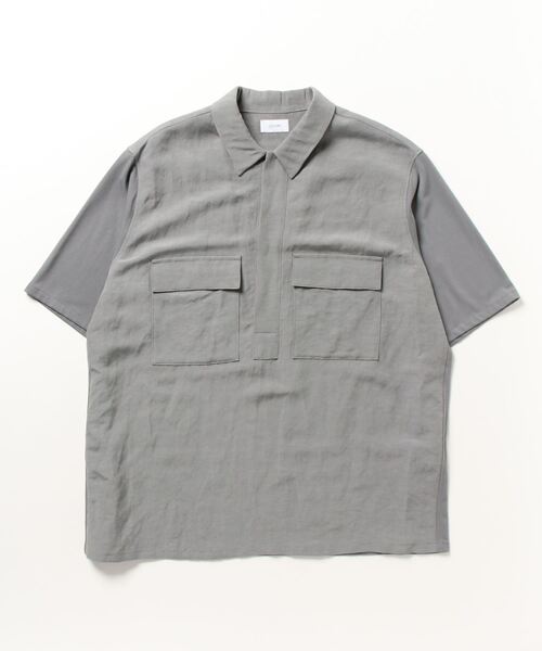 「COLUMN」 半袖シャツ MEDIUM グレー メンズ_画像7