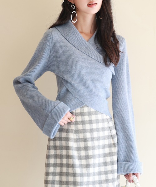 「SAISON DE PAPILLON」 長袖ニット M ブラック レディース_画像4