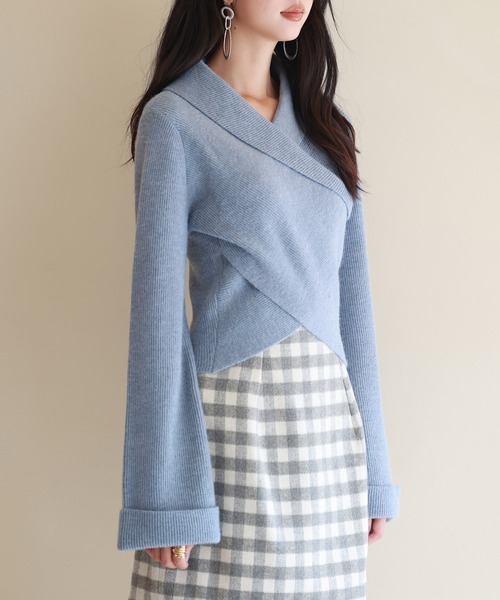 「SAISON DE PAPILLON」 長袖ニット M ブラック レディース_画像5