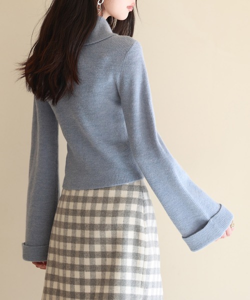 「SAISON DE PAPILLON」 長袖ニット M ブラック レディース_画像6