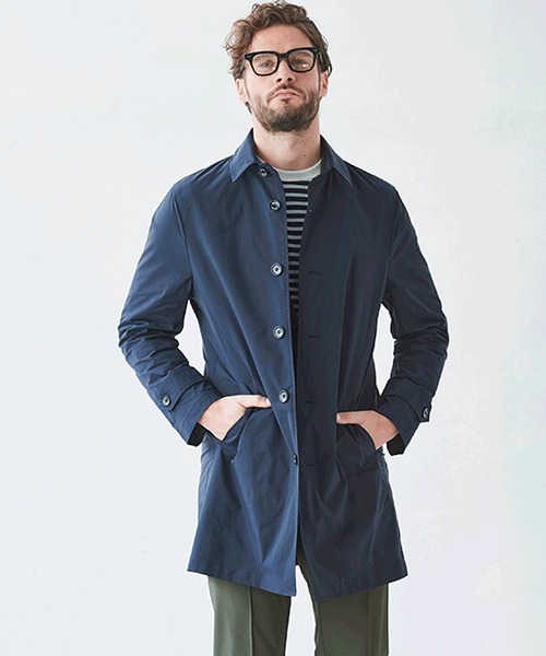 g-stage（ジーステージ） ステンカラーコート 46 ネイビー メンズ