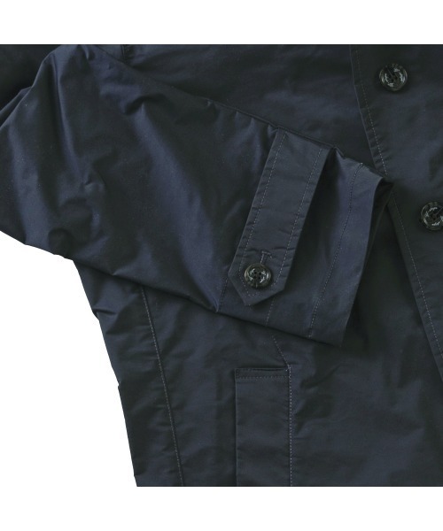 「g-stage」 ステンカラーコート 46 ネイビー メンズ_画像9