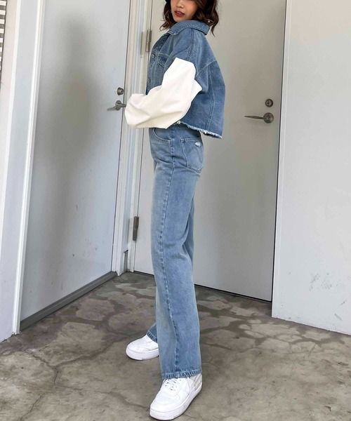 「SPIRALGIRL」 デニムジャケット FREE ブラック レディース_画像6