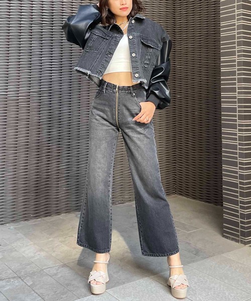 「SPIRALGIRL」 デニムジャケット FREE ブラック レディース_画像7