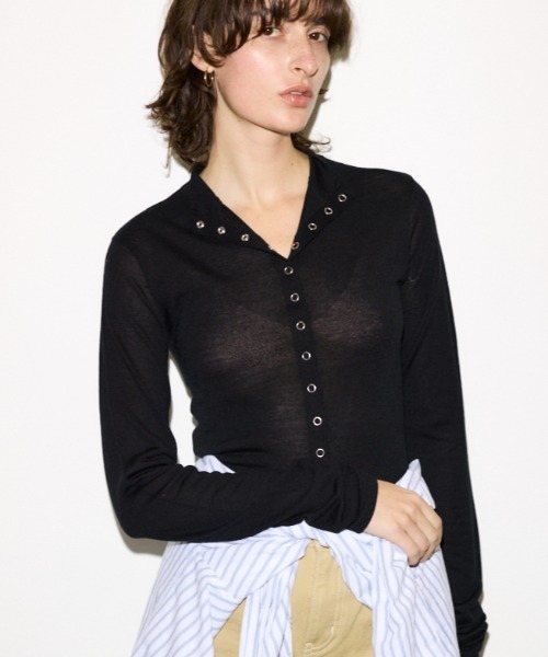 THROW by SLY tシャツ RING BUTTONS TOPS リングボタンズトップス 夏服