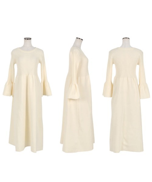 「KOBE LETTUCE」 ニットワンピース M アイボリー レディース_画像4