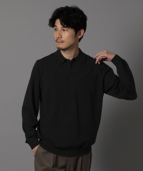 「GLOBAL WORK」 長袖ポロシャツ SMALL グリーン系その他6 メンズ_画像5