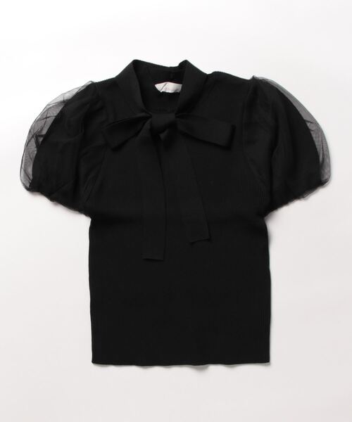 「31 Sons de mode」 半袖ニット 36 ブラック レディース_画像2