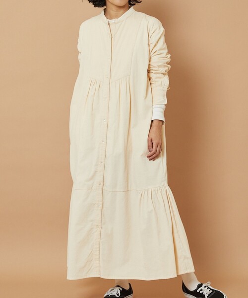 「Freada」 長袖ワンピース ONE SIZE ナチュラル レディース_画像9