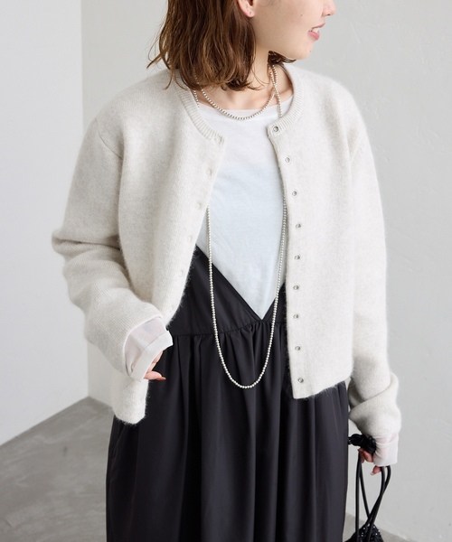 「SLOBE IENA」 ニットカーディガン FREE ピンク系その他 レディース_画像5