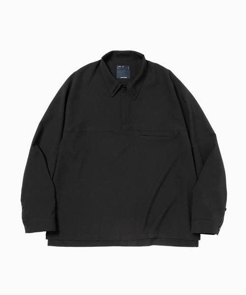 meanswhile（ミーンズワイル） シャツ Half-zip Pullover SH メンズ