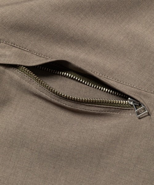 meanswhile（ミーンズワイル） シャツ Half-zip Pullover SH メンズ