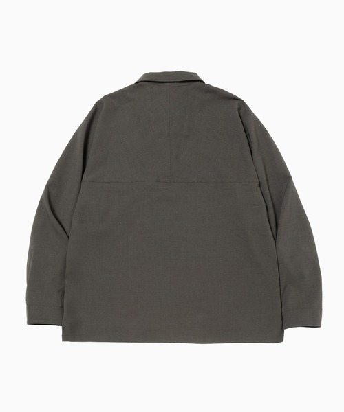 meanswhile（ミーンズワイル） シャツ Half-zip Pullover SH メンズ
