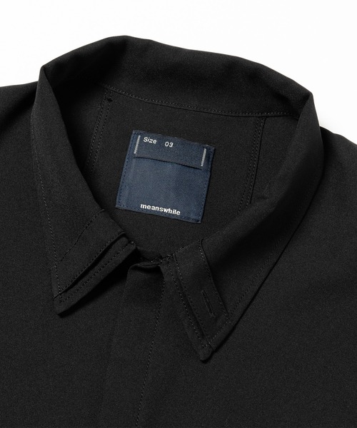 meanswhile（ミーンズワイル） シャツ Half-zip Pullover SH メンズ