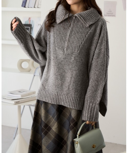 「Ada.」 長袖ニット FREE グレー レディース_画像2