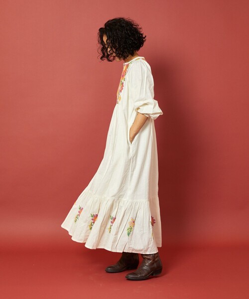 「Freada」 長袖ワンピース ONE SIZE ブラック レディース_画像6