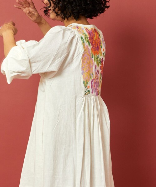 「Freada」 長袖ワンピース ONE SIZE ブラック レディース_画像7