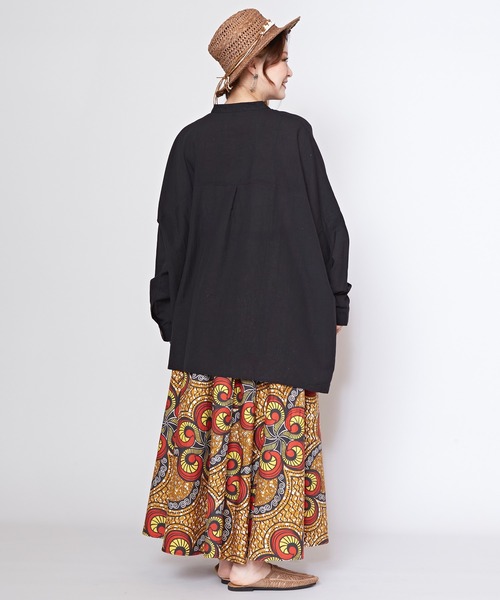 「チャイハネ」 長袖シャツ FREE ブラック メンズ_画像4