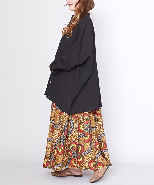 「チャイハネ」 長袖シャツ FREE ブラック メンズ_画像8