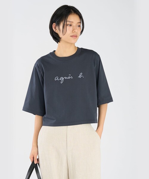 tシャツ ロゴ コットン 5分袖 Tシャツ ”Yoko レディースの画像