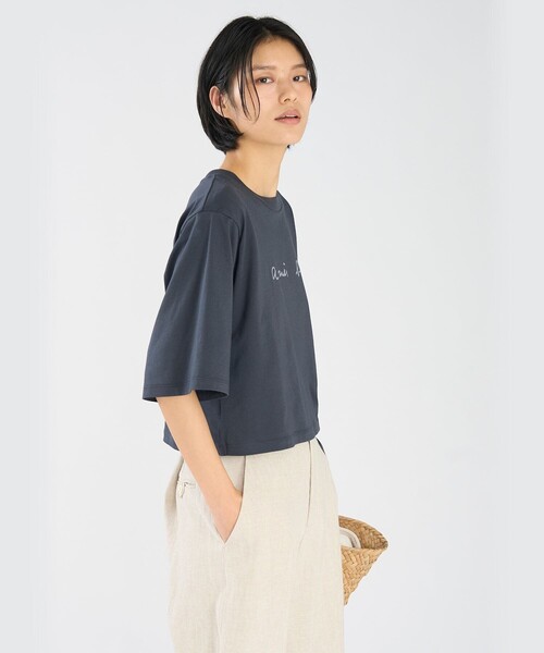 tシャツ ロゴ コットン 5分袖 Tシャツ ”Yoko レディースの画像