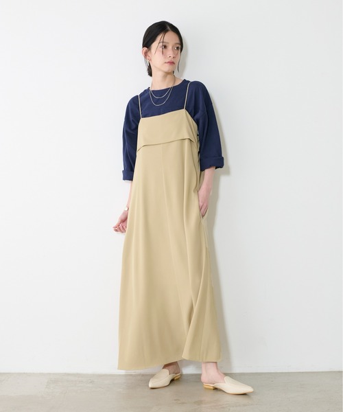 「LARUTA」 サロペットスカート MEDIUM チャコールグレー レディース_画像3