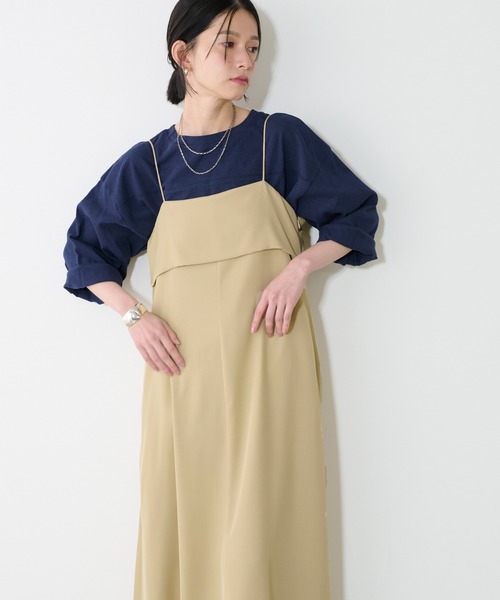 「LARUTA」 サロペットスカート MEDIUM チャコールグレー レディース_画像4