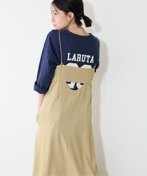「LARUTA」 サロペットスカート MEDIUM チャコールグレー レディース_画像5