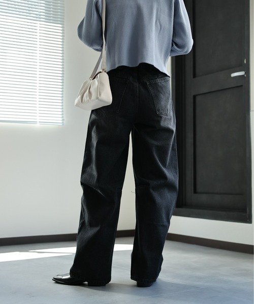 「ap retro」 デニムパンツ LARGE ブラック レディース_画像6