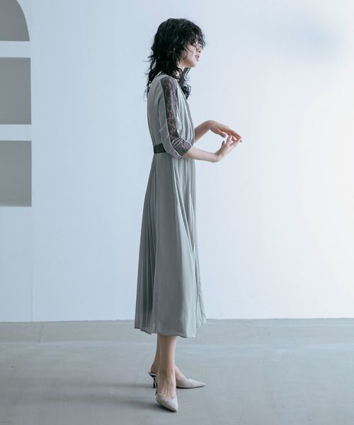 「niana」 7分袖ワンピース M グレー レディースの画像