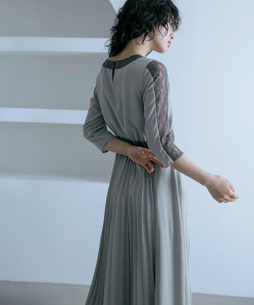 「niana」 7分袖ワンピース M グレー レディースの画像