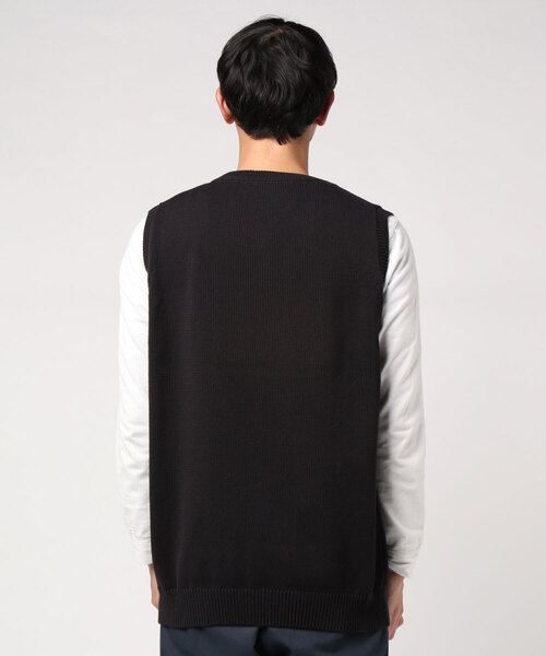 「Steven Alan」 ニットベスト SMALL ダークブラウン メンズ_画像2