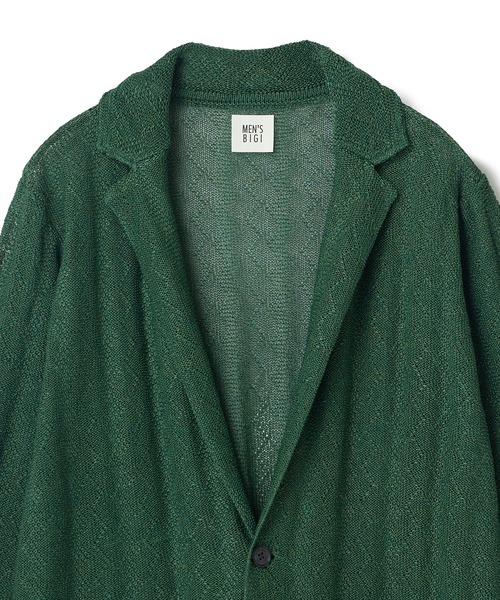 MEN'S BIGI（メンズビギ） カーディガン 変形アーガイルシアーニット