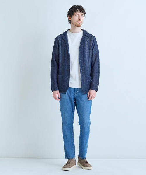 MEN'S BIGI（メンズビギ） カーディガン 変形アーガイルシアーニット