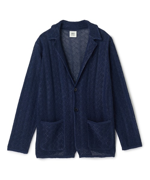 MEN'S BIGI（メンズビギ） カーディガン 変形アーガイルシアーニット