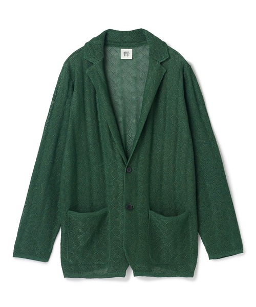 MEN'S BIGI（メンズビギ） カーディガン 変形アーガイルシアーニット