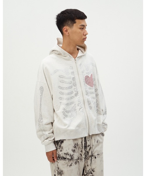 DISCOVERED（ディスカバード） パーカー HOTFIX BONE＆HEART PARKA