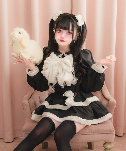 nyanMe ブラウス シャツ もこもこかわいいせっとあっぷ レディース