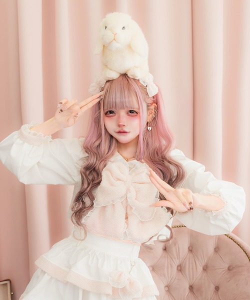 nyanMe ブラウス シャツ もこもこかわいいせっとあっぷ レディース
