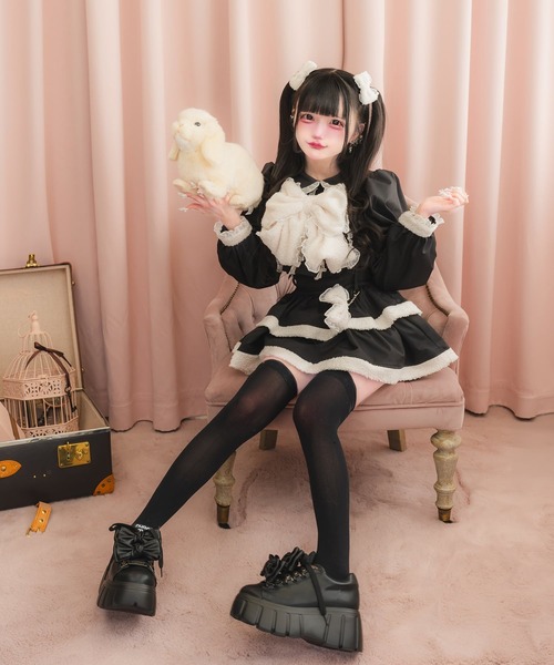 nyanMe ブラウス シャツ もこもこかわいいせっとあっぷ レディース