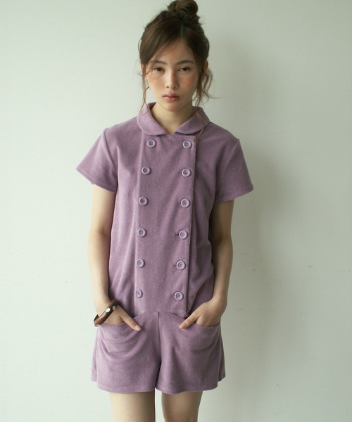 igi オールインワン BABY DOUBLE FRONT ROMPER / パイルダブルフロント igi オールインワン BABY DOUBLE FRONT ROMPER / パイルダブルフロント