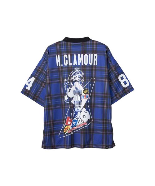 ヒステリックグラマーHYSTERICGLAMOURロンT L フットボールシャツ HYSTERIC GLAMOUR（ヒステリックグラマー） tシャツ GUITAR GIRL 84