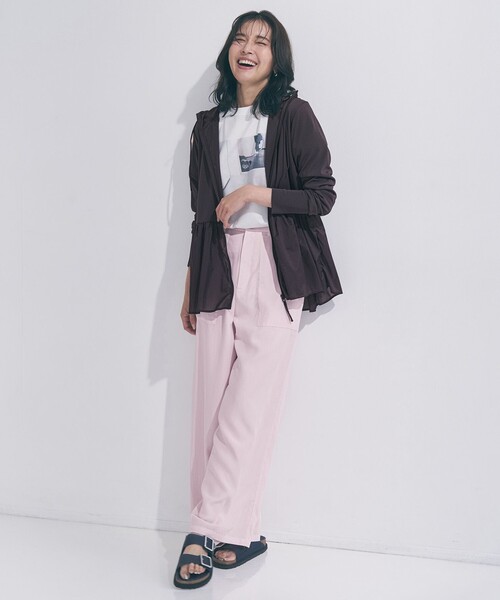 ラッシュガード 「VERY掲載」ラッシュガード ペプラムフーディ レディースの画像