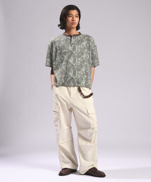 RAGEBLUE（レイジブルー） ワイドパンツ カーゴパンツ Cotton Linen