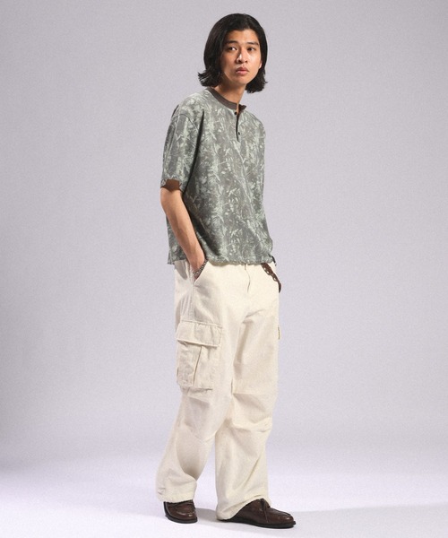 RAGEBLUE（レイジブルー） ワイドパンツ カーゴパンツ Cotton Linen
