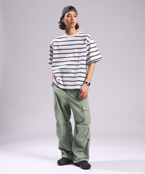 RAGEBLUE（レイジブルー） ワイドパンツ カーゴパンツ Cotton Linen